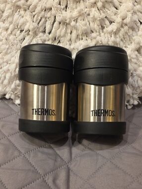 Thermos Thermax 10oz. Vacuum Insulated Stainless Steel Food Jars (Pair)